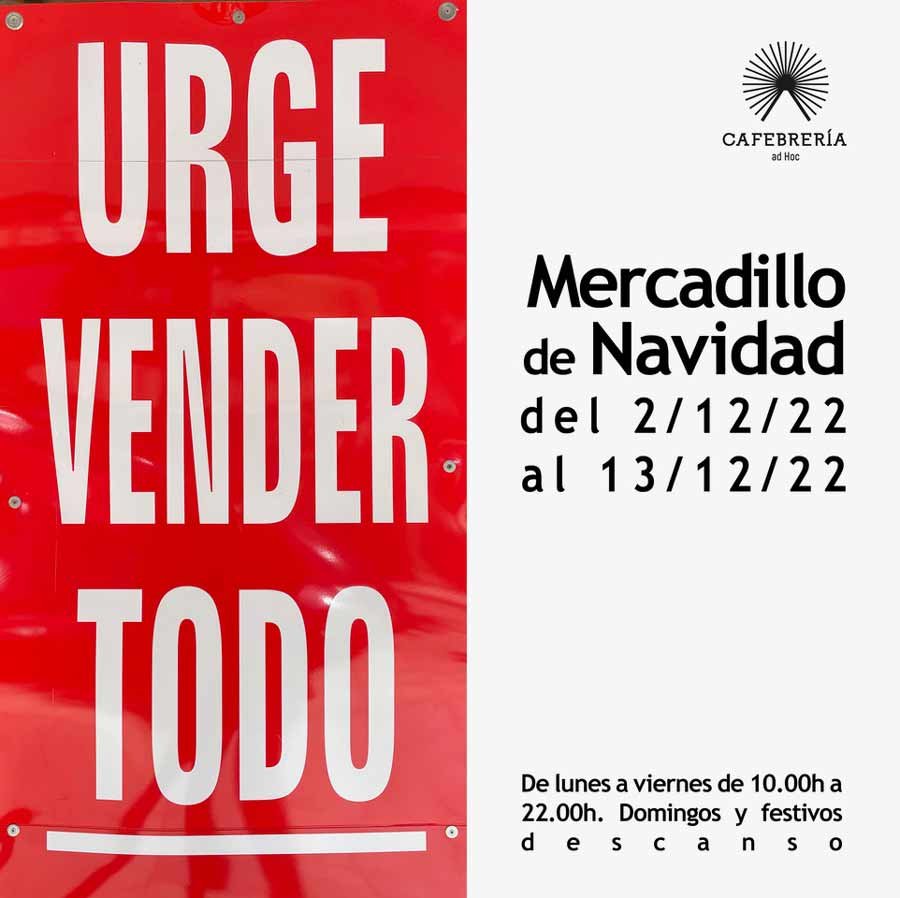 Banner de "Mercadillo de Navidad Urge Vender Todo"